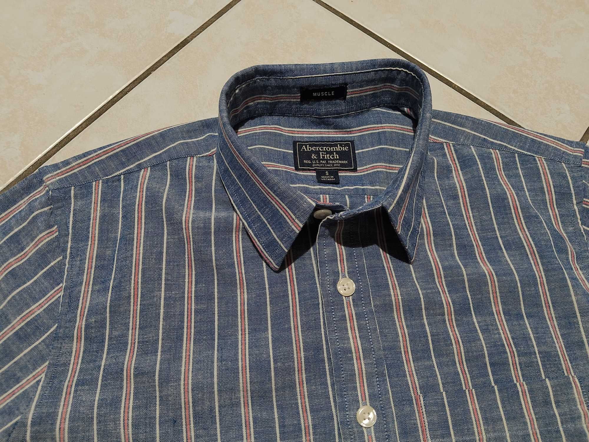 ABERCROMBIE & FITCH USA - NOWA! z LOGO Koszula Męska rozmiar M