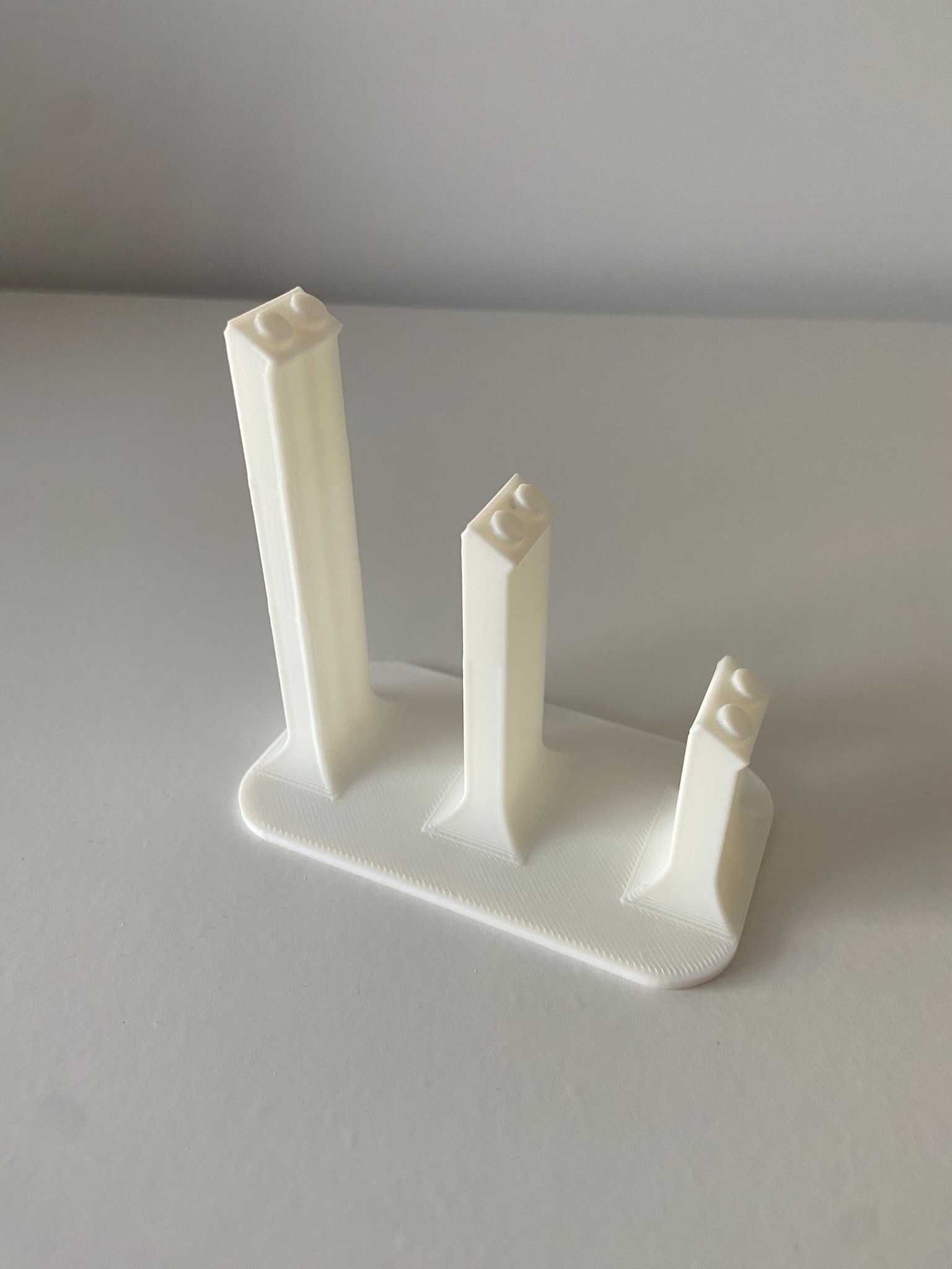Suporte para 3 mini carros de F1 LEGO - Preto ou Branco