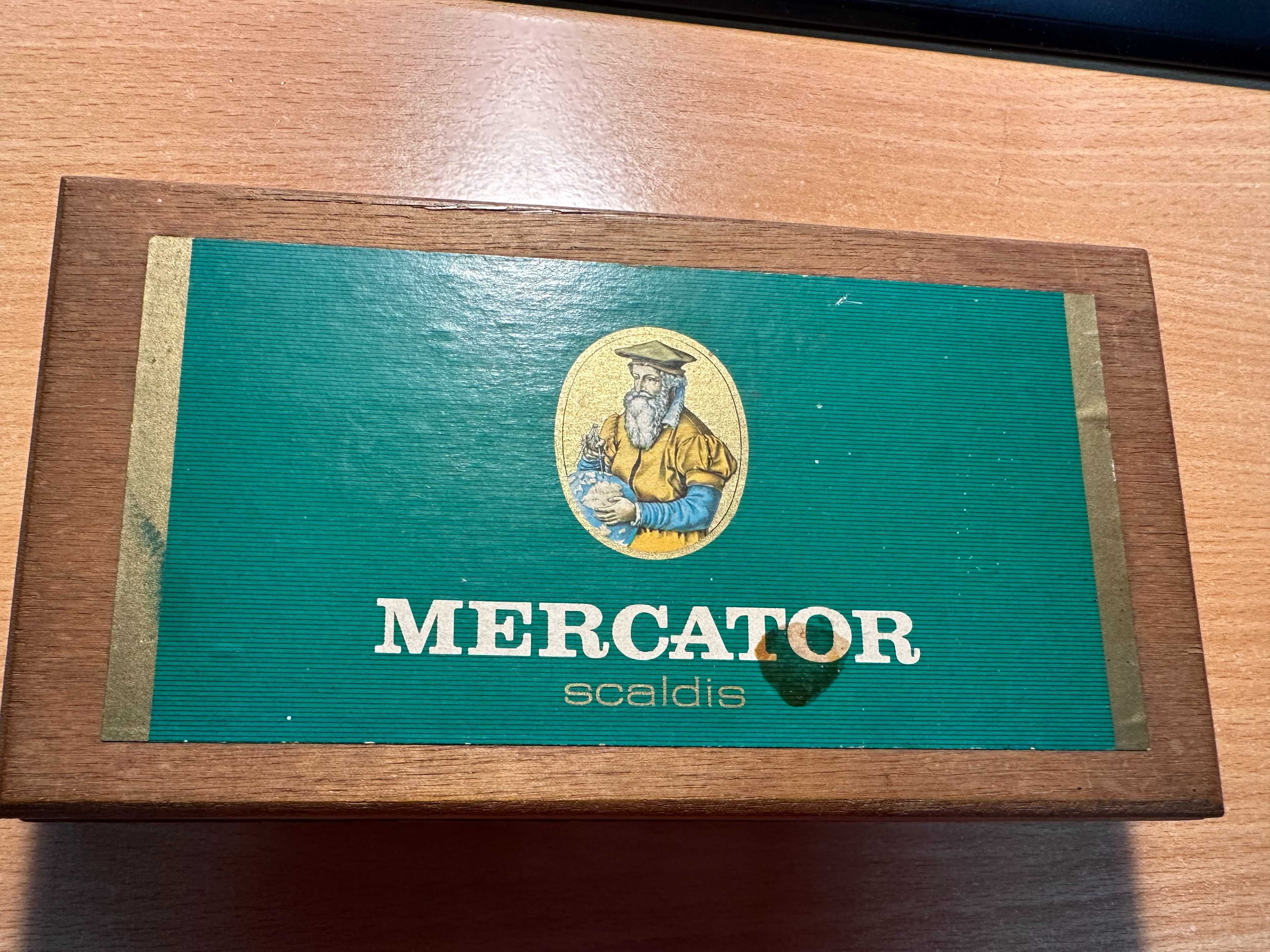 Caixa antiga de charutos Mercator Scaldis, anos 50/60