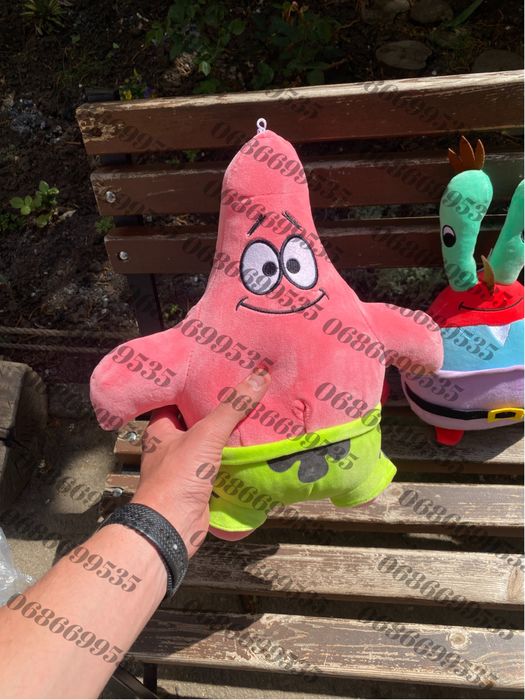 Іграшки із мультфільму спанч боб 35-40 см , губка боб , патрік