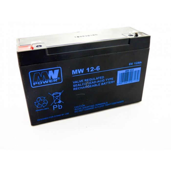 Akumulator 6V 12Ah ŻELOWY do ZABAWEK MPL Energy -(MW 12-6)