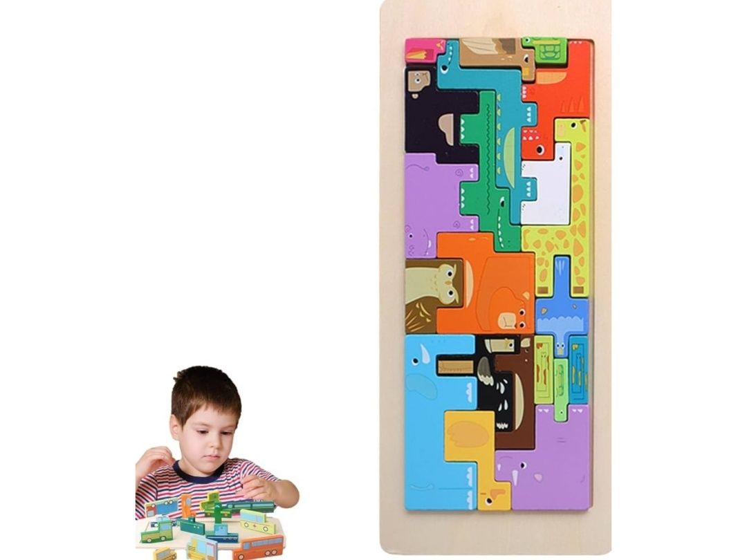 Puzzle drewniane układanka Montessori