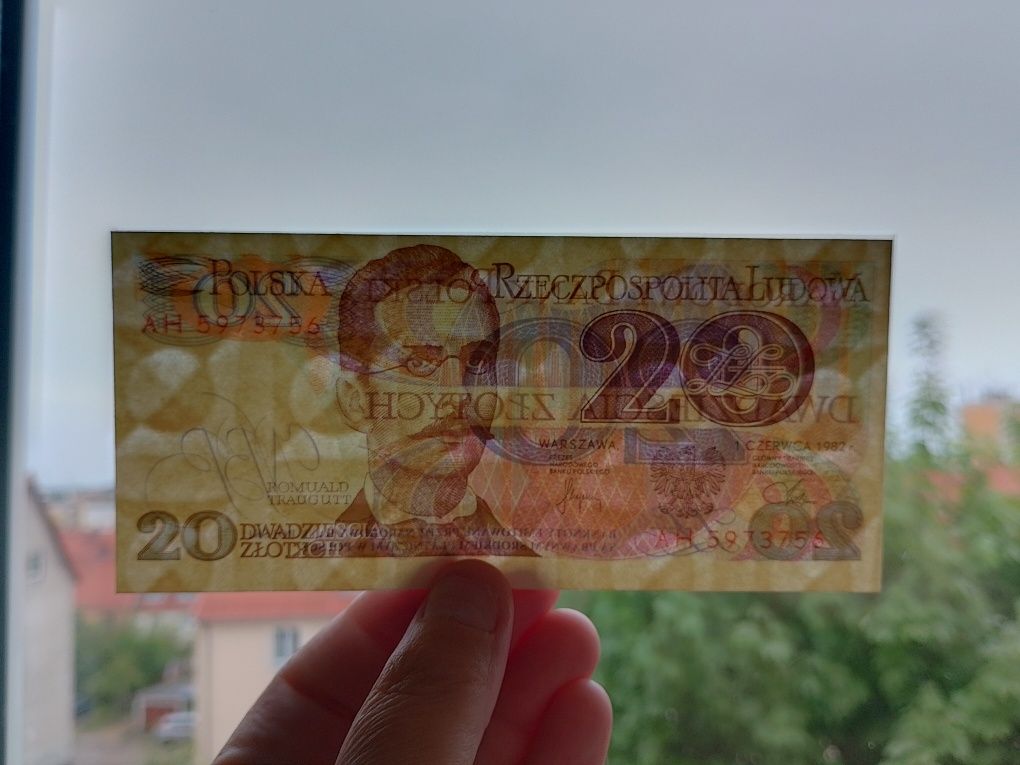 20 zł UNC - banknot PRL. Igła, plus gratis.