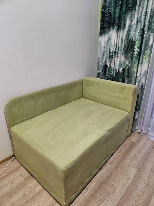 Tapczan rozkładany ZIELONY sofa fotel wersalka