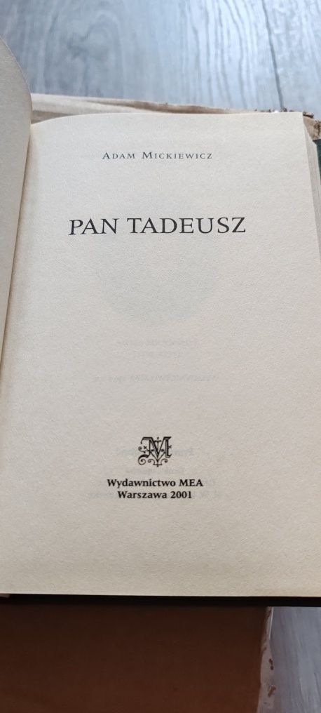 Adam Mickiewicz Pan Tadeusz