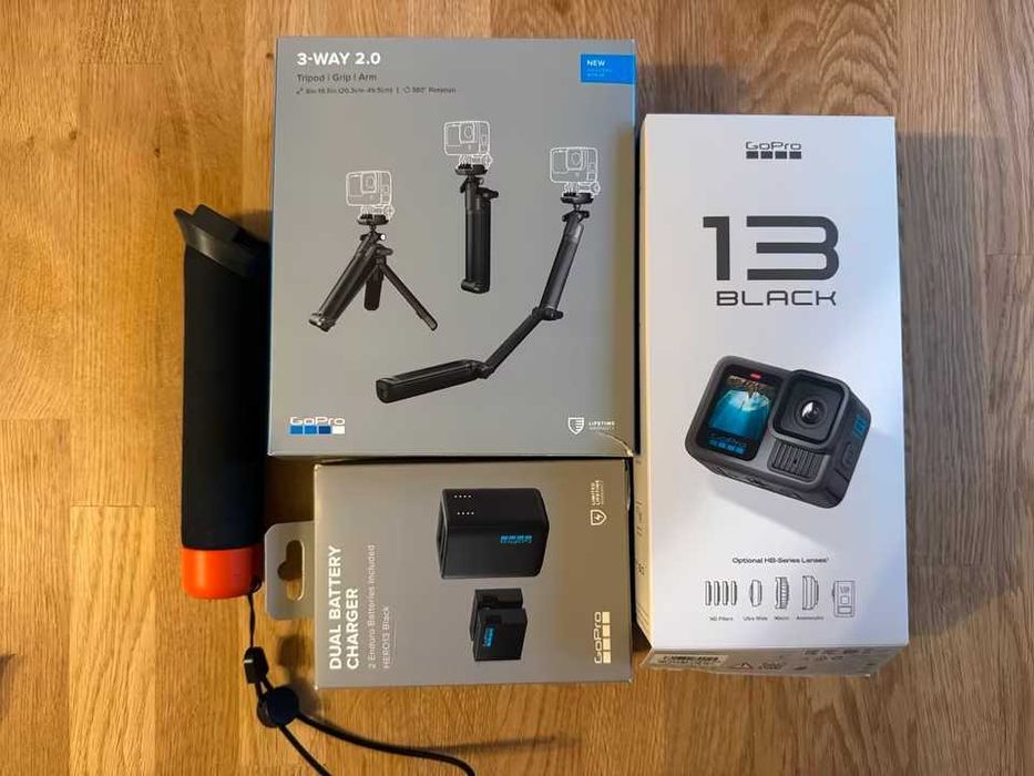 GoPro Hero 13 Black z 2 akumulatorami i uchwytem