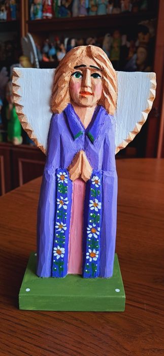 Anioł rzeźba ludowa