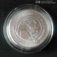Серебряная монета Лев и Орёл 2024 года вес 1 унция.