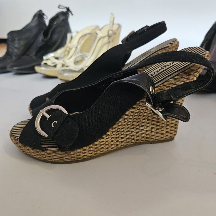 Buty damskie szpilki 36 letnie Sandałki na obcasie czarne