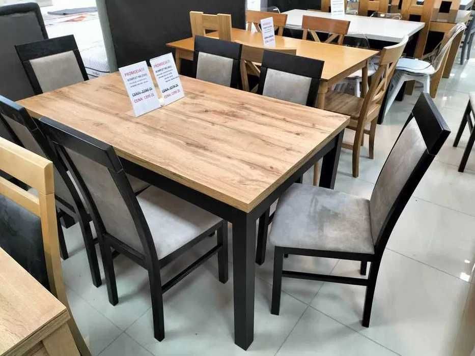 (72) Stół loft rozkładany + 6 krzeseł, wyprzedaż 1099 zł