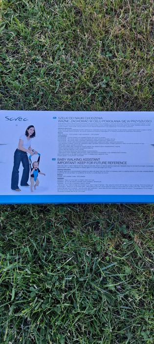 Szelki do nauki chodzenia szaro - czarne .