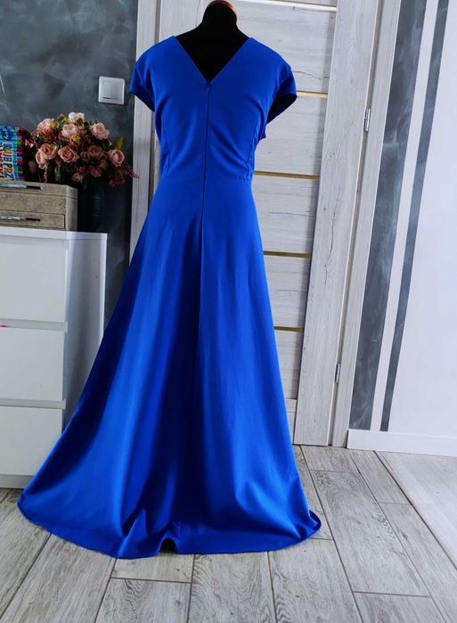 długa balowa suknia asymetryczna rozmiar xl 42 sukienka wieczorowa