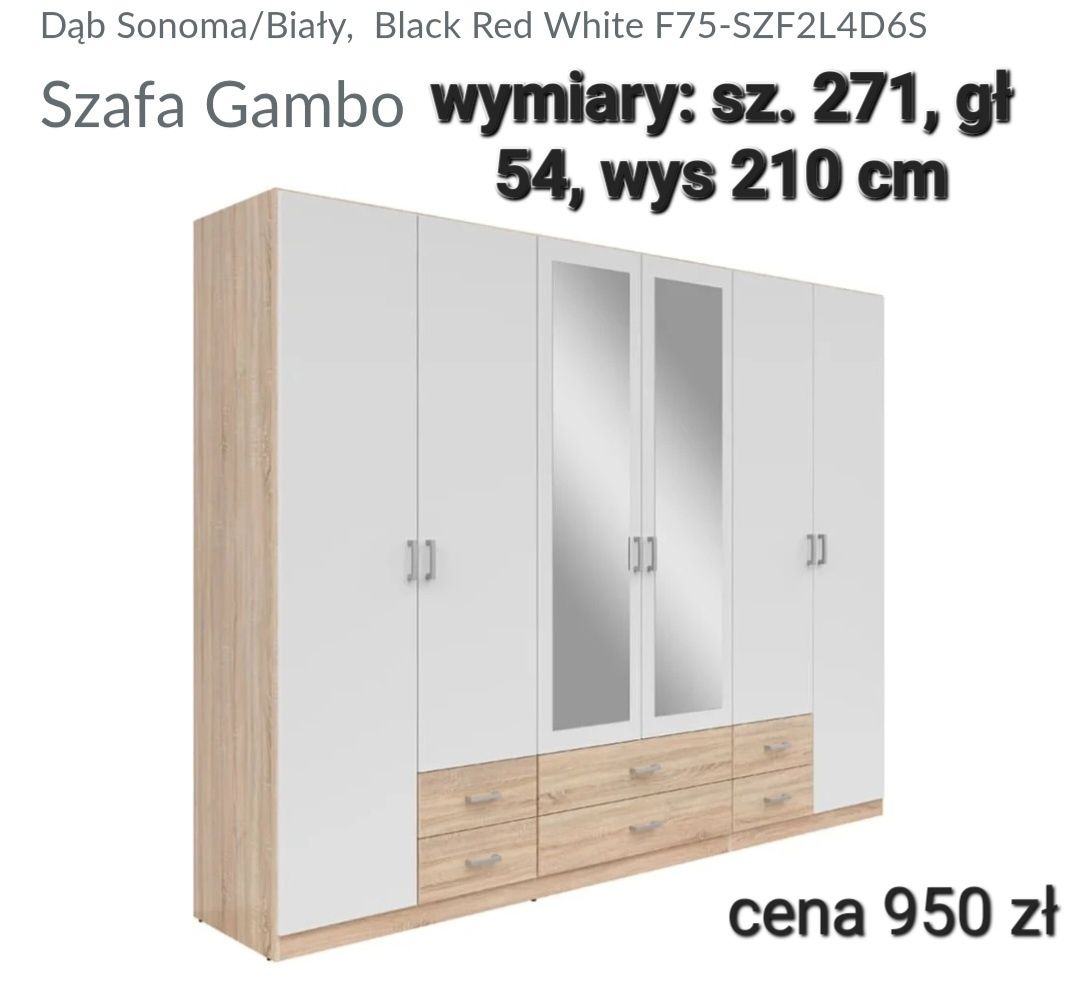 Meble pokojowe komplet szafa regał wieszak brw jak nowe szafka