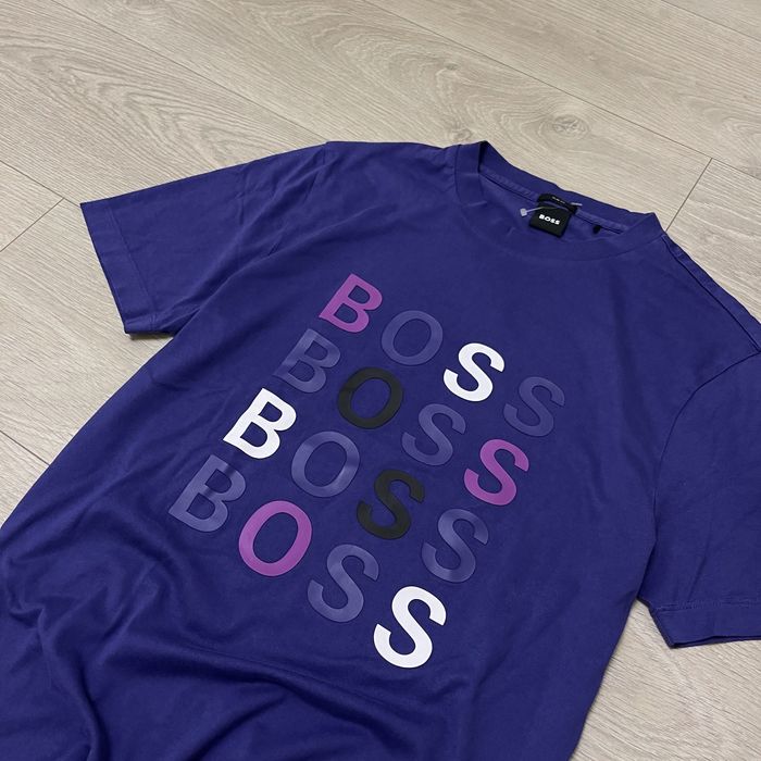 НОВА Фіолетова Футболка Босс BOSS BIG 4 BOSS, Розмір M, Оригінал