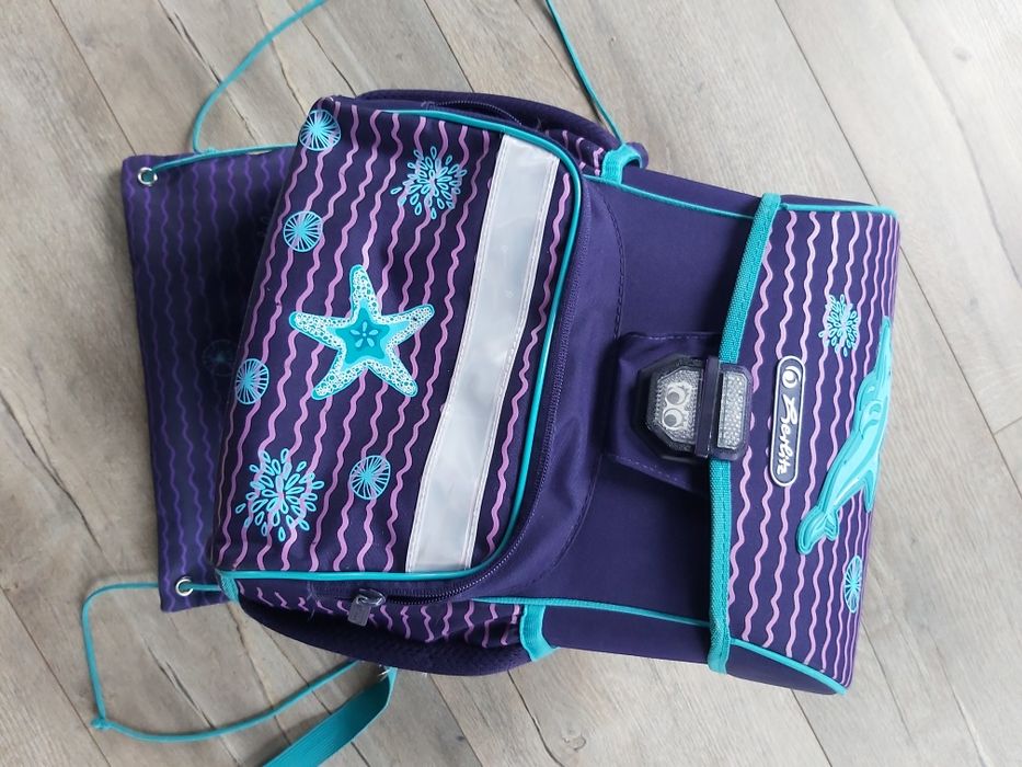 Tornister Herlitz fiolet delfiny