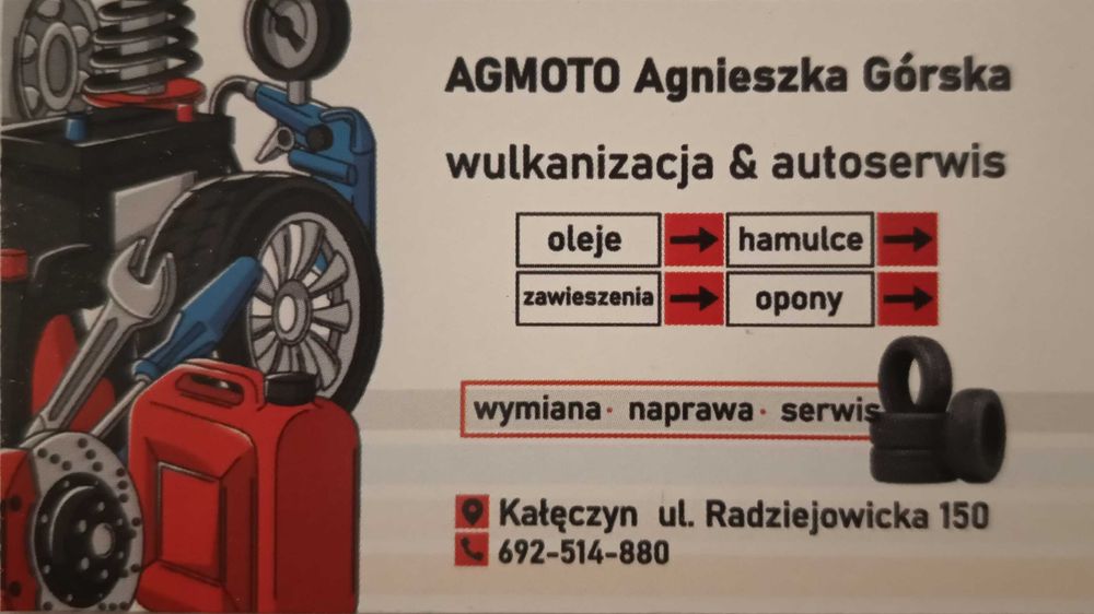 Wulkanizacja/Sprzedaż Opon/Naprawy bieżące/Serwis/Oleje/Hamulce/DPF