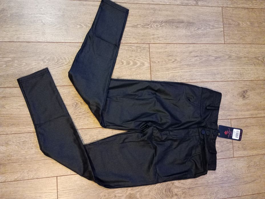 Spodnie skóra czarne damskie rozmiar S M