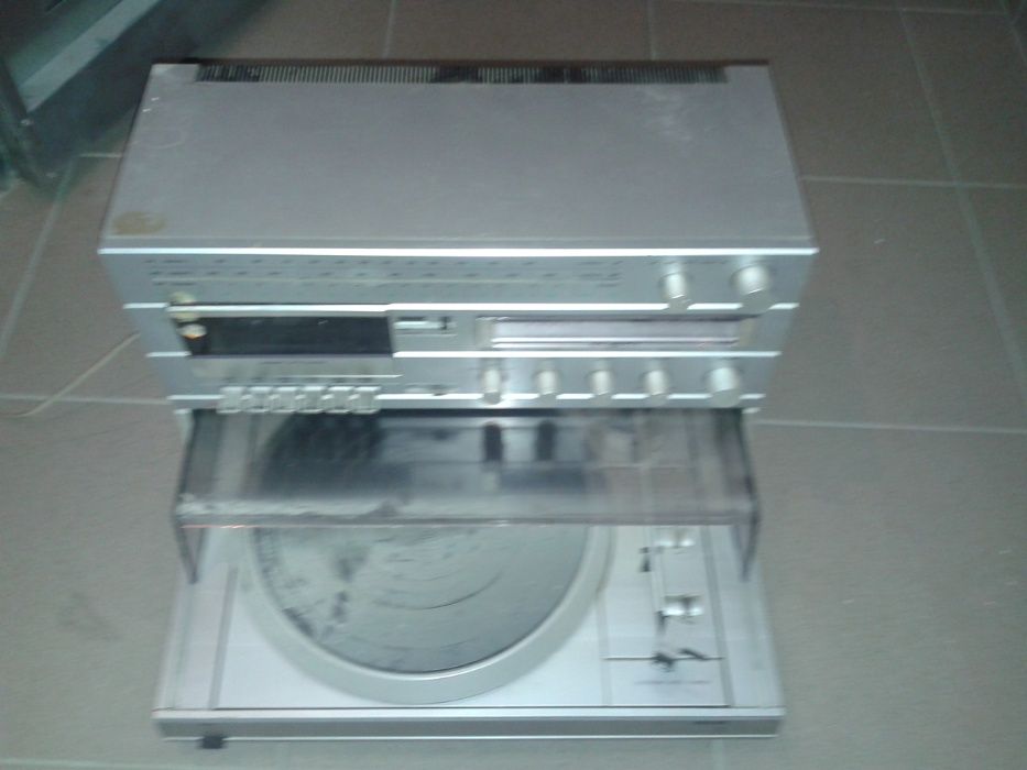 Gramofon Philips F1420/30 radio stereo kasety głośniki klasyk na winyl