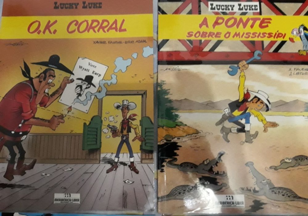 LOTE Lucky Luke 5 magníficos livros novos ainda embalados/ Meriberica