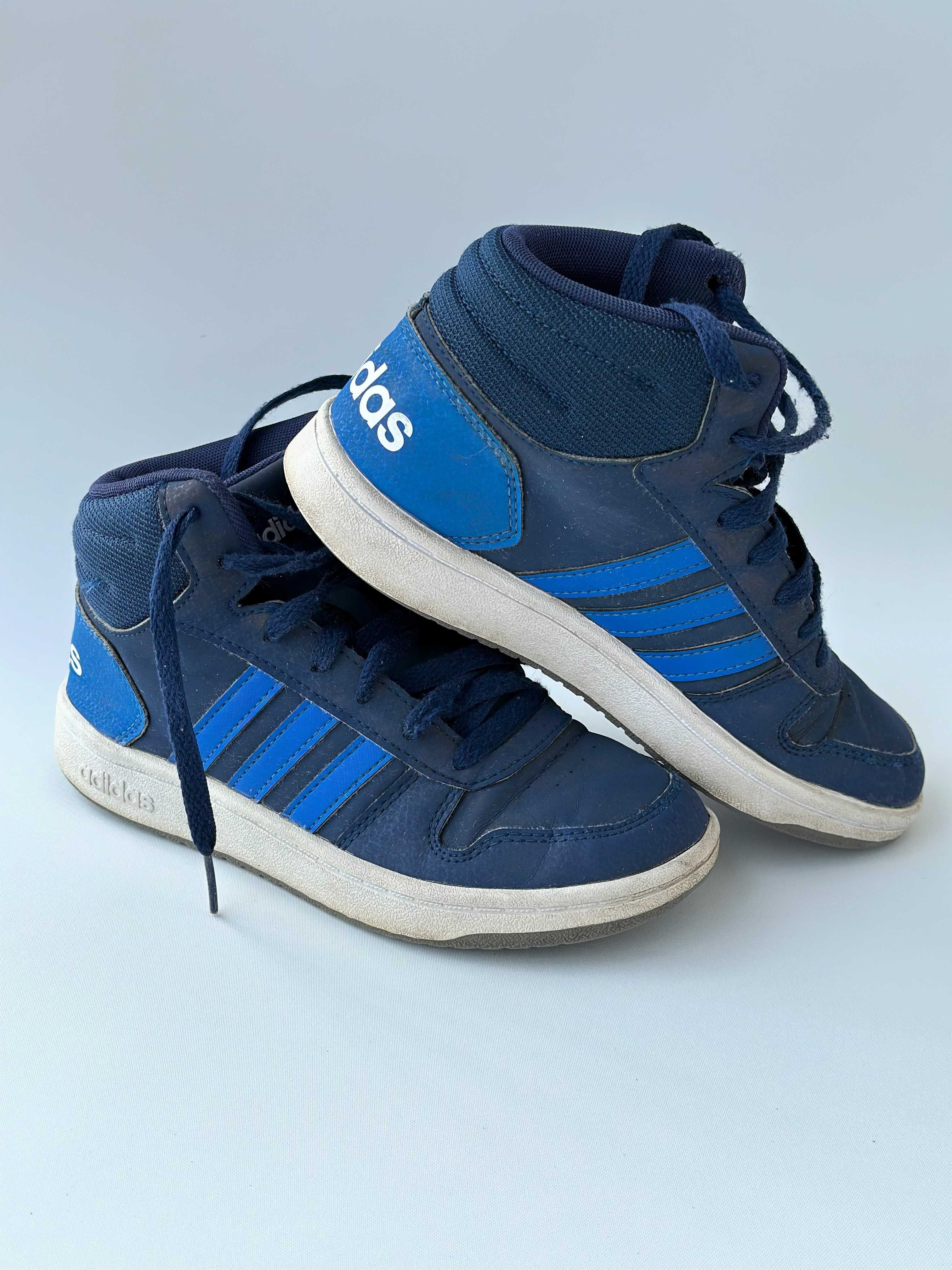 Buty Dla Dziecka Adidas Hoops MID Młodzieżowe Sportowe Za Kostkę 34
