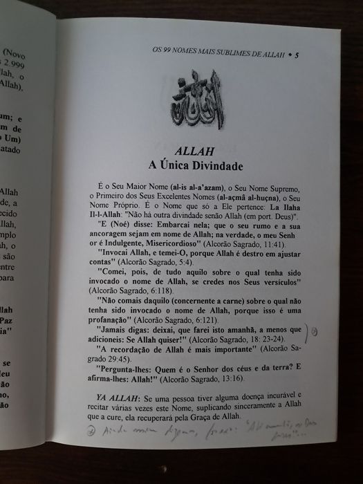 Os 99 Nomes Mais Sublimes de Allah