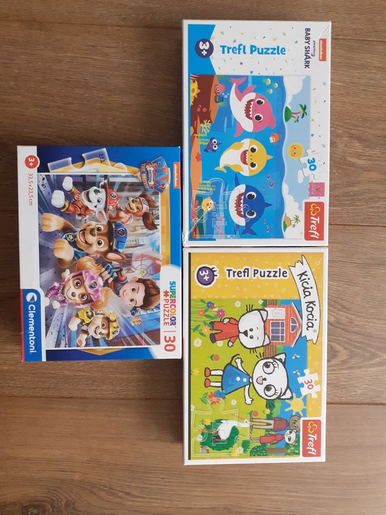 Puzzle dla dzieci 3+ 3 sztuki