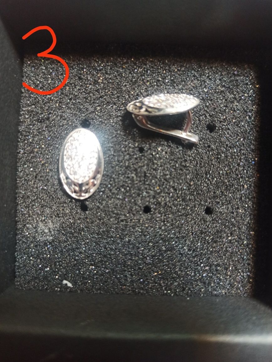 Серебро комплекты серьги кулон кольцо