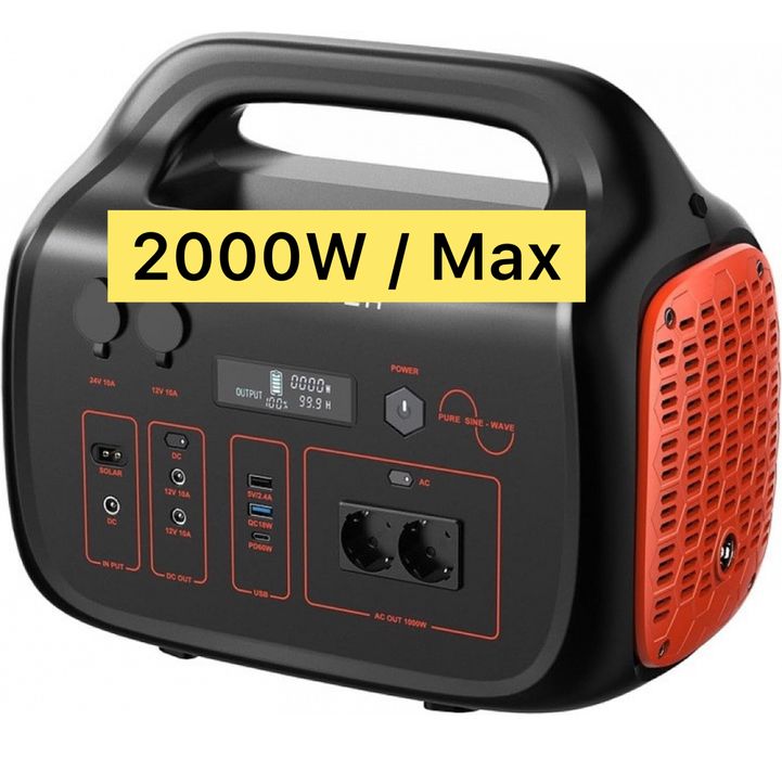 ЯКІСНА | Зарядна станція 2000W 1076Вт*Год / LiFePO4 / Чистий Синус