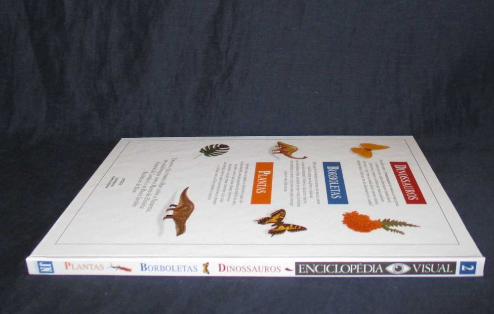 Livro Dinossauros Borboletas Plantas Enciclopédia Visual