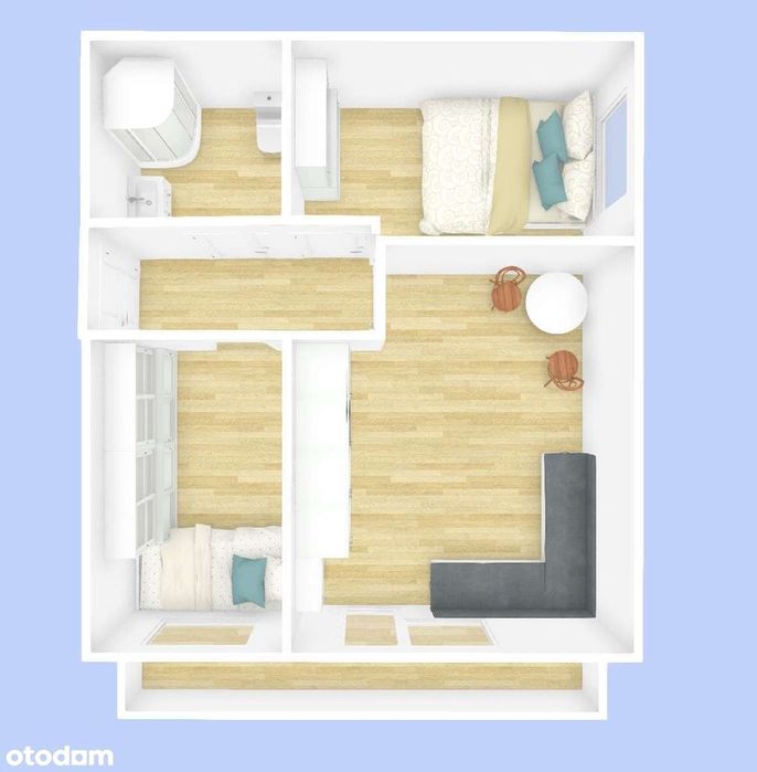 Świetny układ! 2/3 pokojowe do generalnego remontu- parking