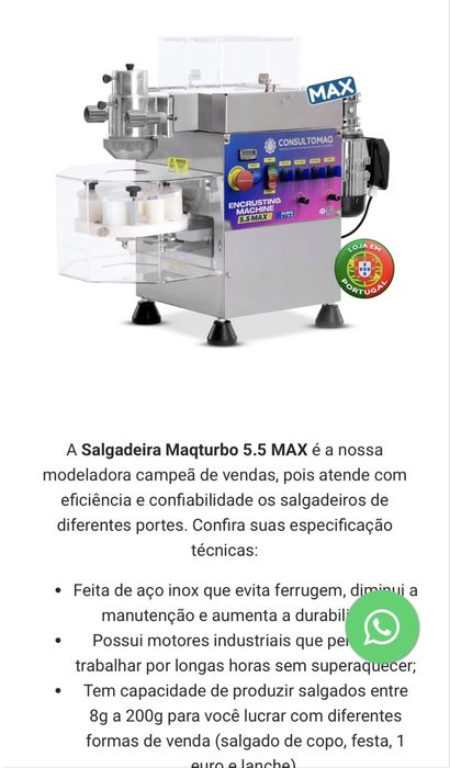 Maquinas para Salgados e Doces