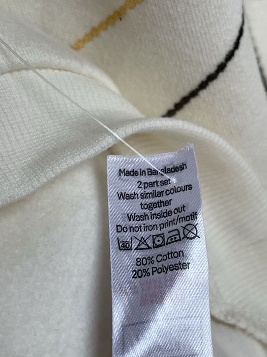 92 98 George ciepła bluza oversize haftowana happy kremowa oversize