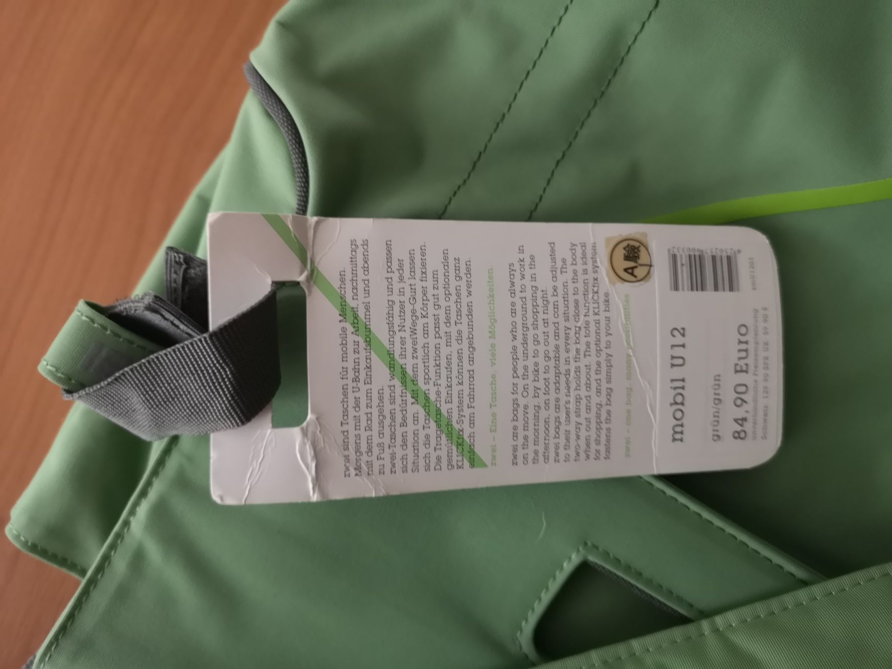 Świetna, markowa torba sportowa Zwei unisex w kolorze jasnej zieleni
