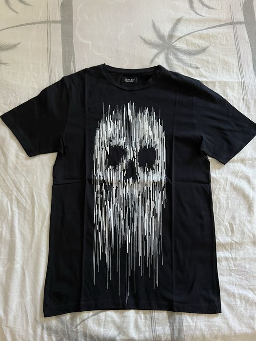 T-shirt preta Zara Man