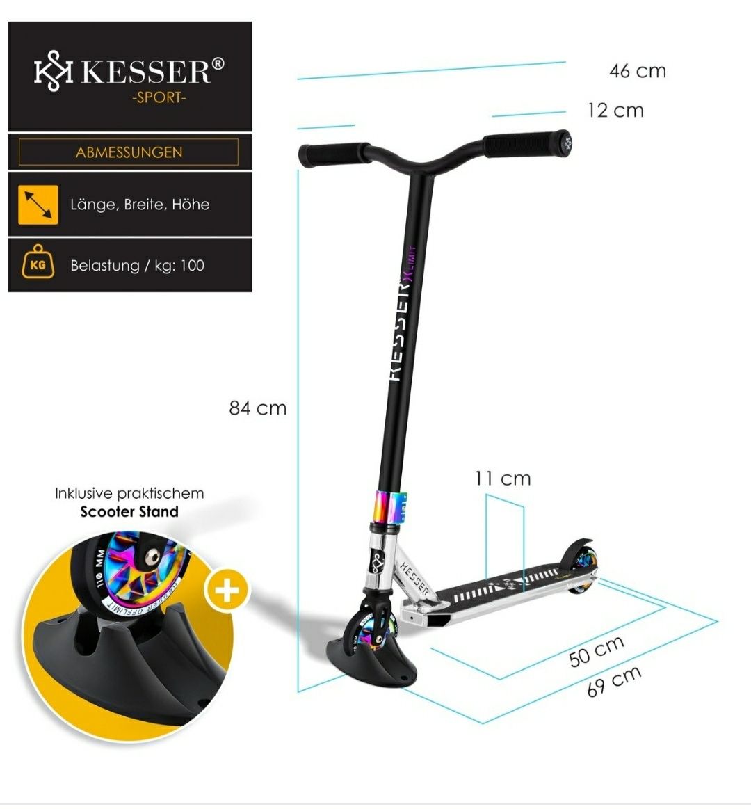 Hulajnoga wyczynowa GT-Limit 360° KESSER