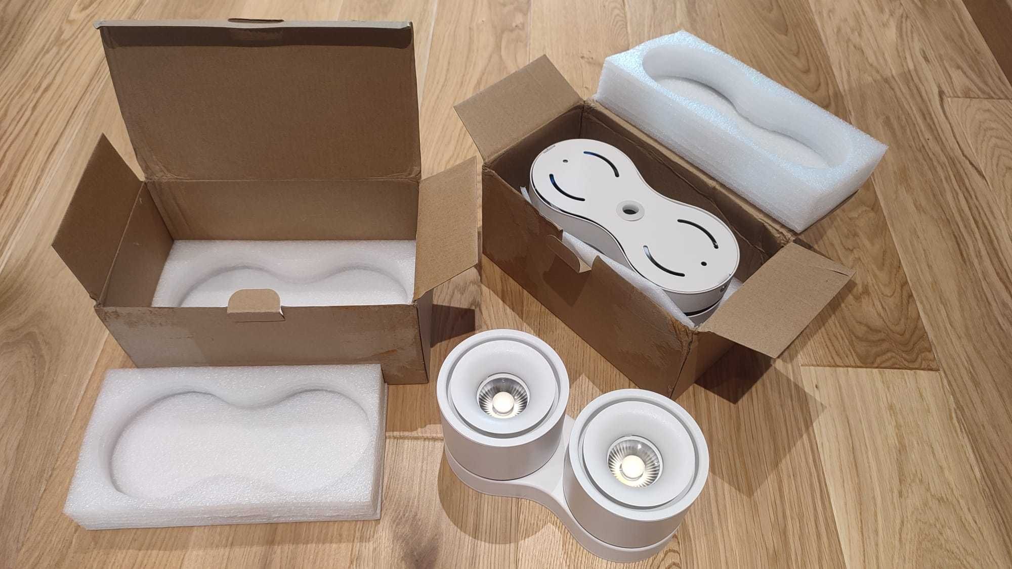 Lampy natynkowe sufitowe białe (downlight) 2x12W - dwie sztuki