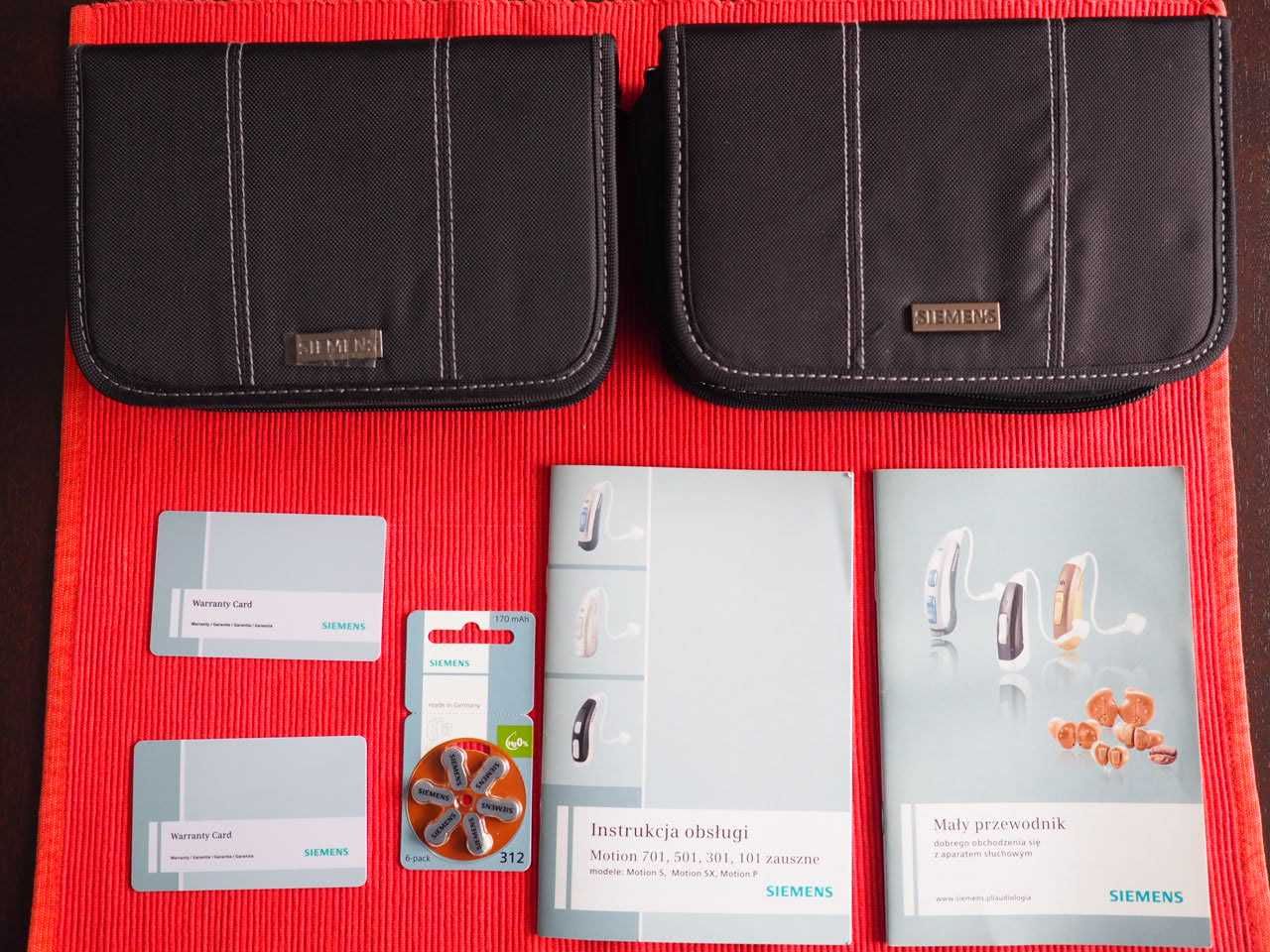APARAT słuchowy SIEMENS Motion 301 S + ETUI (lewy i prawy) -mało używ.