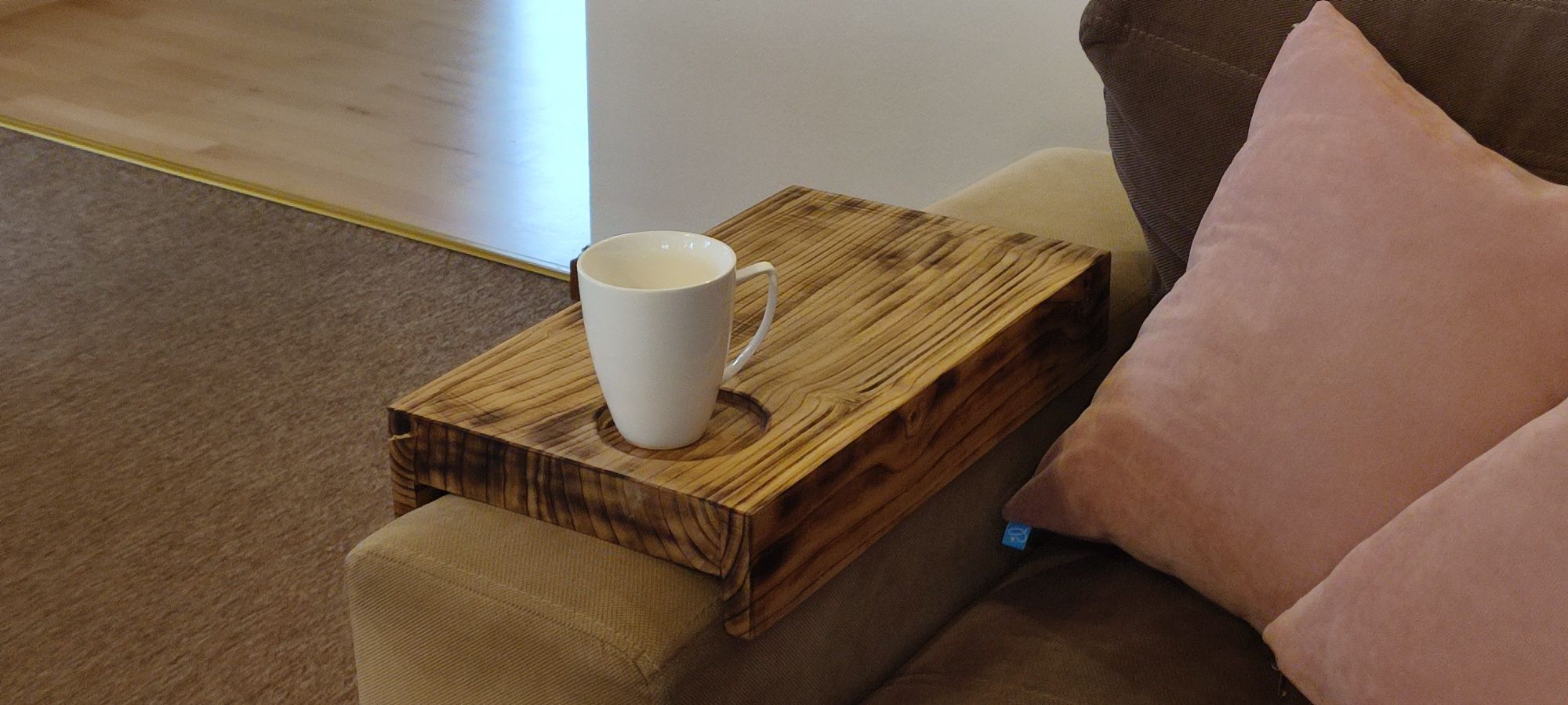 Podstawka kawowa na sofę/narożnik Lite/Jesion