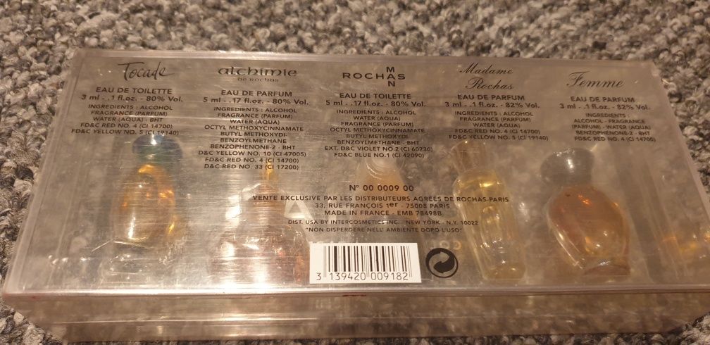 Rochas LA Collection Perfume Boxed Set of 5 Mini Bottles