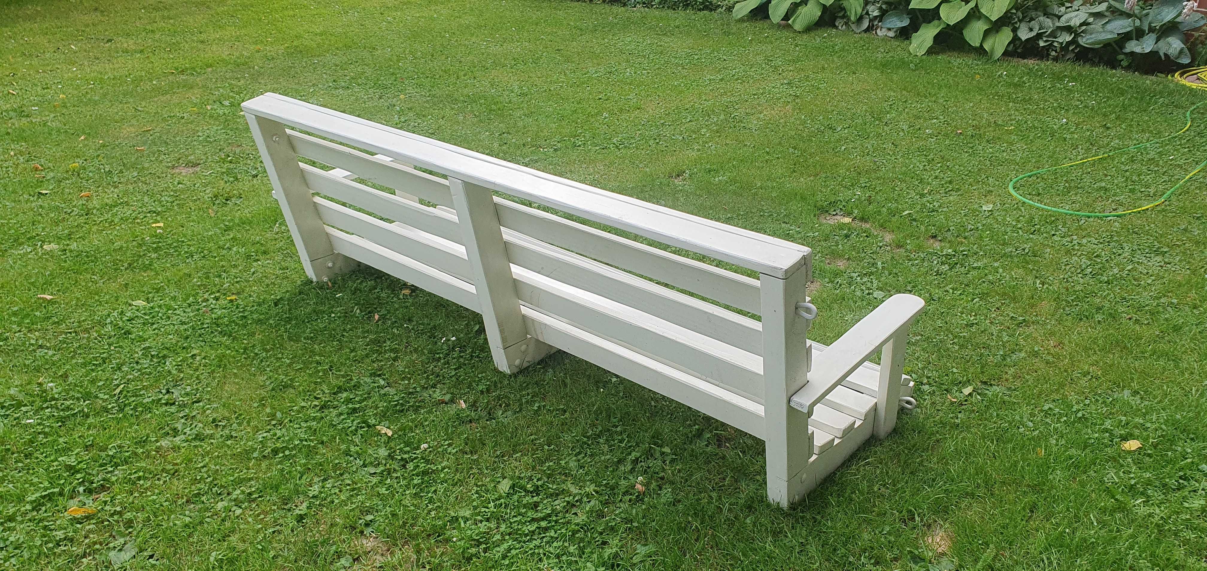 Huśtawka , ławka ogrodowa biała 165cm