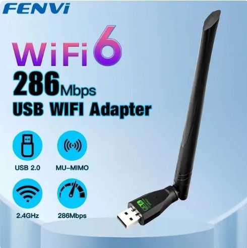 Karta sieciowa WiFi -USB- prędkość transmisji 286 Mbps - NOWA - 2szt