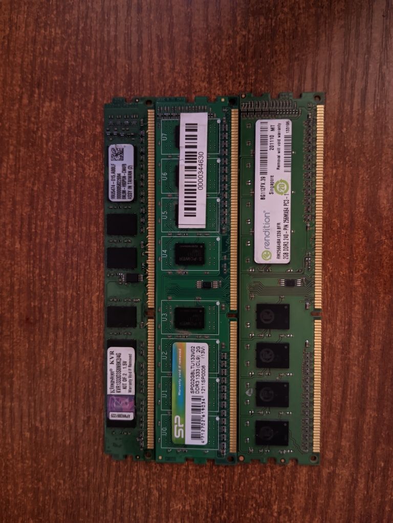 DDR3 1333Mgz 2Gb 3шт.