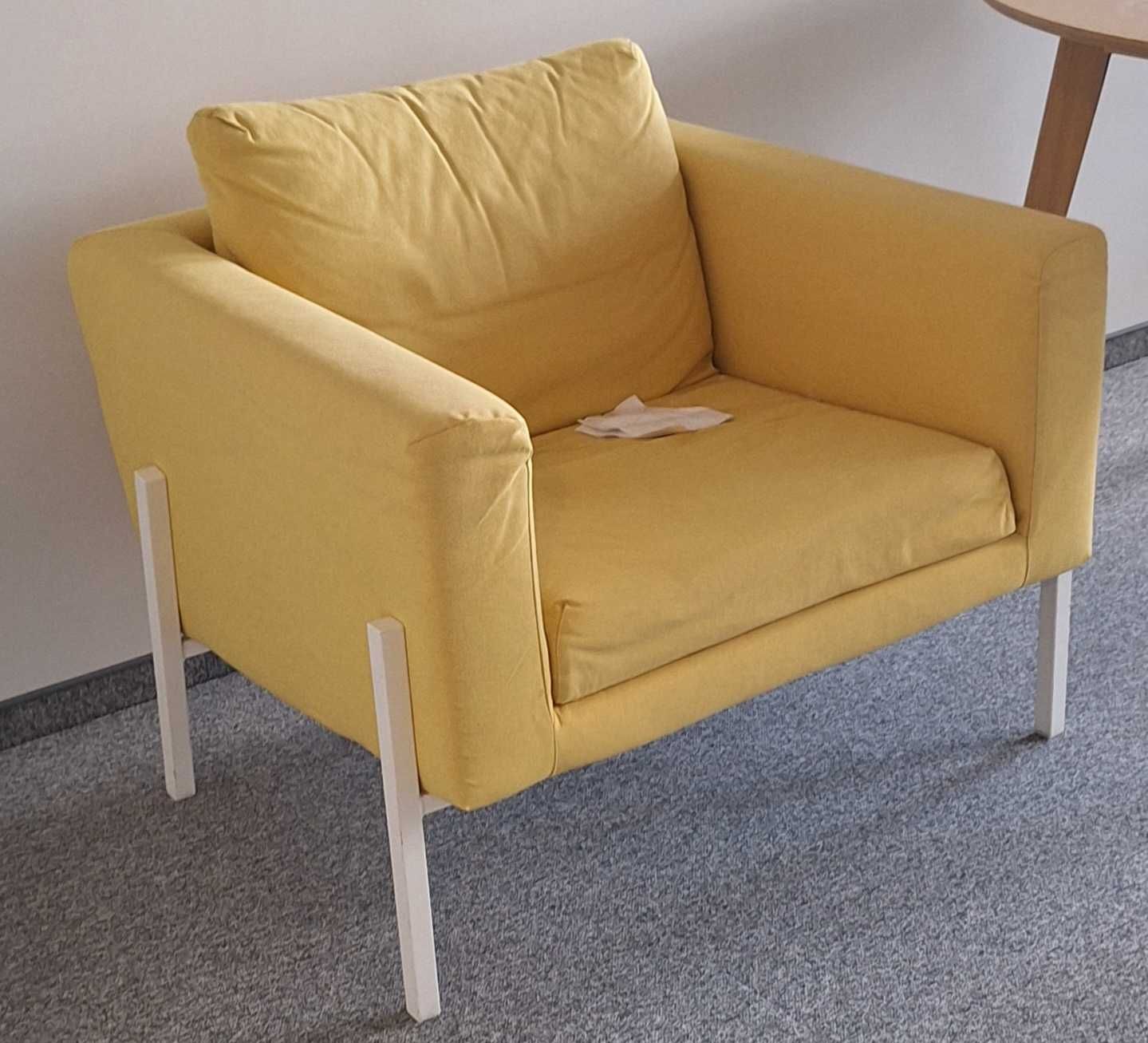 KOARP fotel IKEA okazja pokrycie fotela Orrsta złotożółty