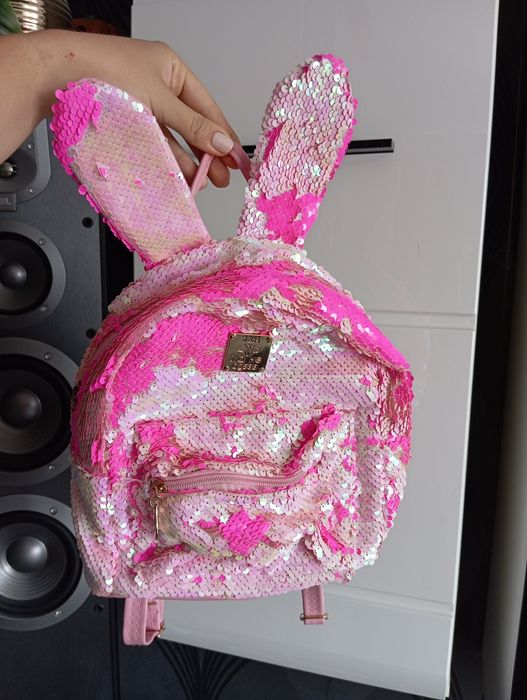 Plecak cekiny królik zająć eko skóra