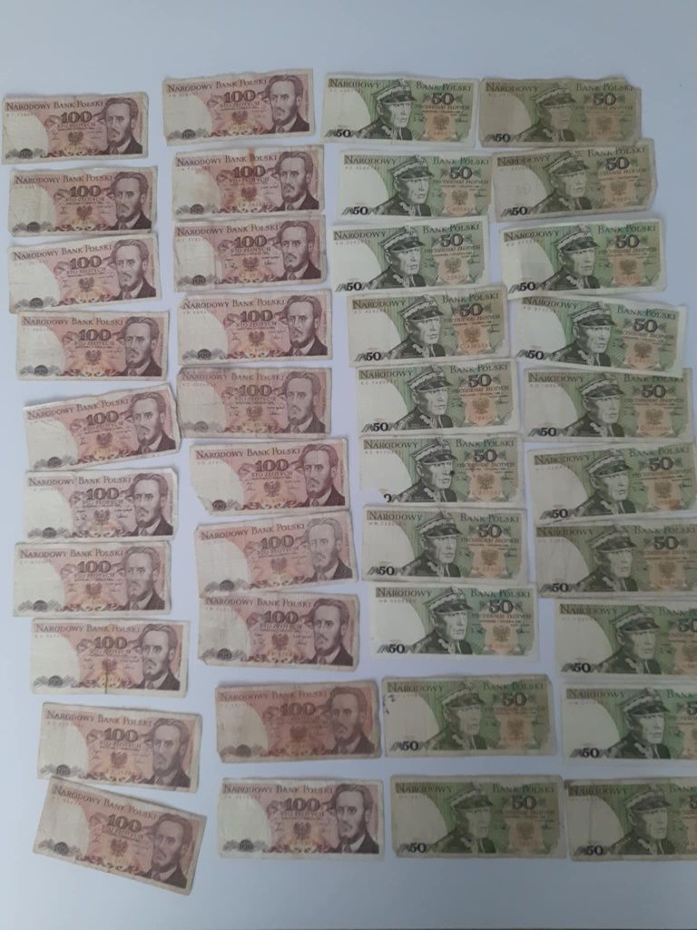 Banknoty z PRL Kolekcja banknotów 40sztuk