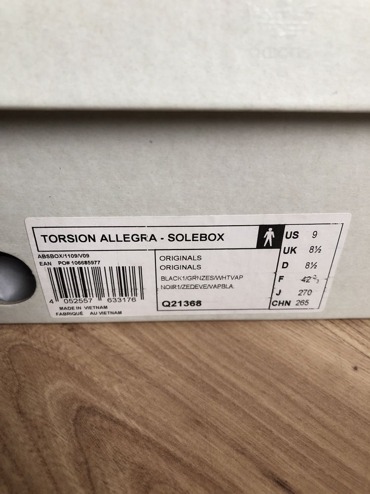 Solebox x adidas Torsion Allegra 42 2/3