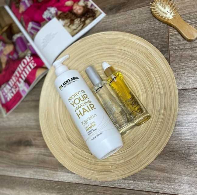 Набор для волос luxliss keratin (шампунь,кондиционер,масло,маска)