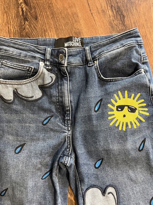 27 slim fit Love Moschino jeansy niebieskie super design 50%ceny