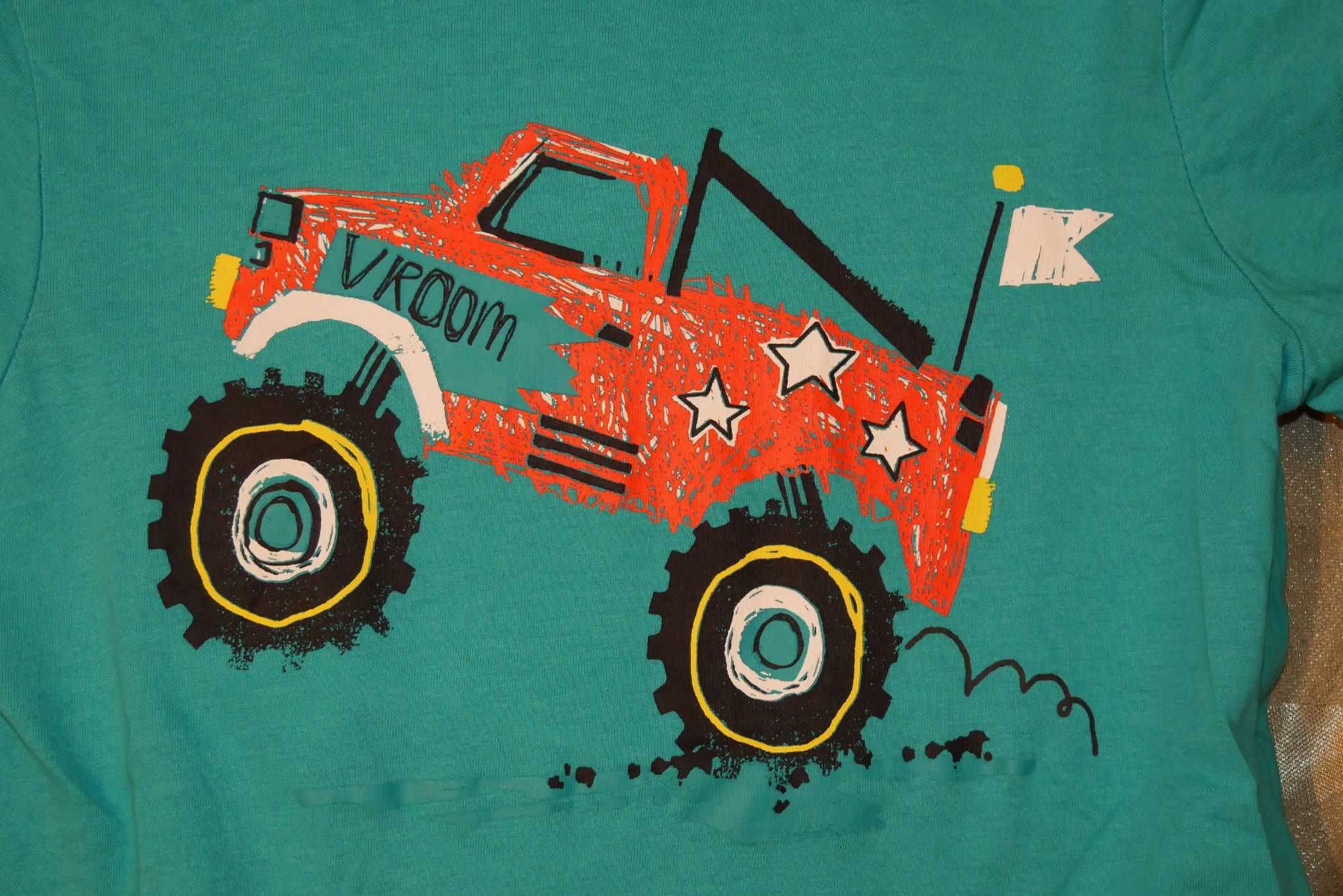 Paka 2 szt t-shirt podkoszulek koszulka Monster truck C&A 134 / 140