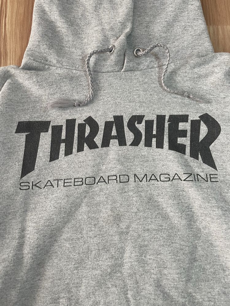 Худі Thrasher сірого кольору sk8